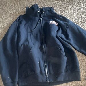 Ron Jon Surf Shop Hoodie Mens Large Black Fleece Clearwater Beach Full Zip